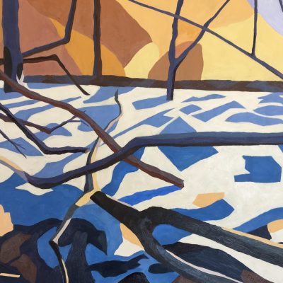 2021 After the Fire - Under the Trees, oil on canvas, 77x100cm, R15500